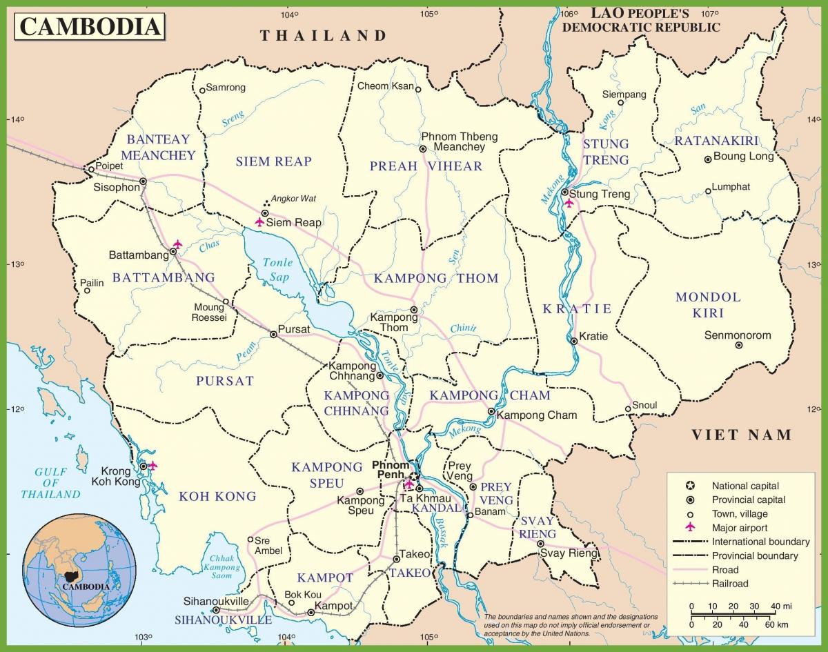 Peta dari Kamboja politik
