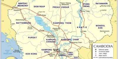 Peta dari Kamboja jalan