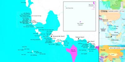 Peta dari Kamboja pulau-pulau