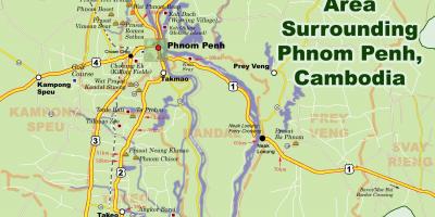 Peta phnom penh Kamboja